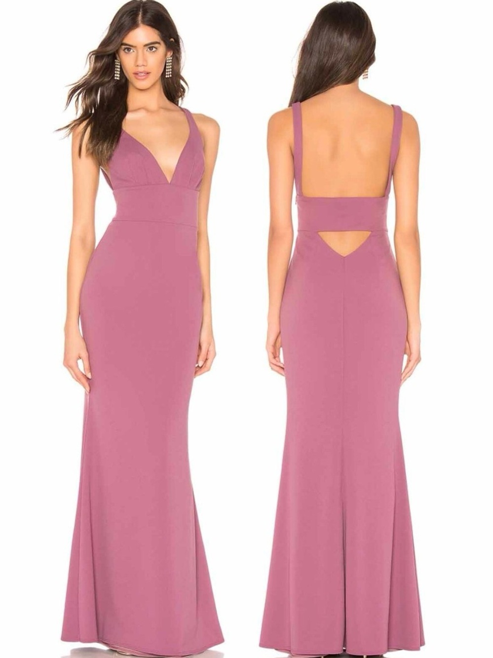 Katie May Plum V-Neck Maxi Dress